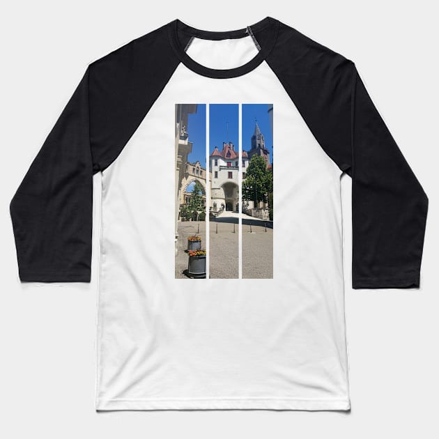 Sigmaringen castle in the Baden-Wurttemberg. Residence of the Hohenzollern earls and princes. It stands on the hill known as Castle Rock. Sunny summer day. Germany (vertical) Baseball T-Shirt by fabbroni-art